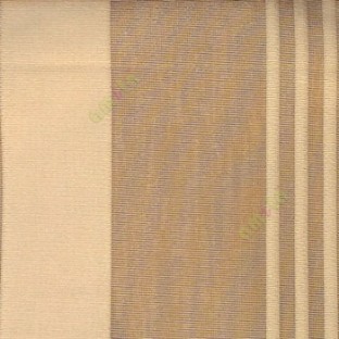 Brown beige color vertical pencil and bold stripes net finished vertical and horizontal checks line poly fabric sheer curtain